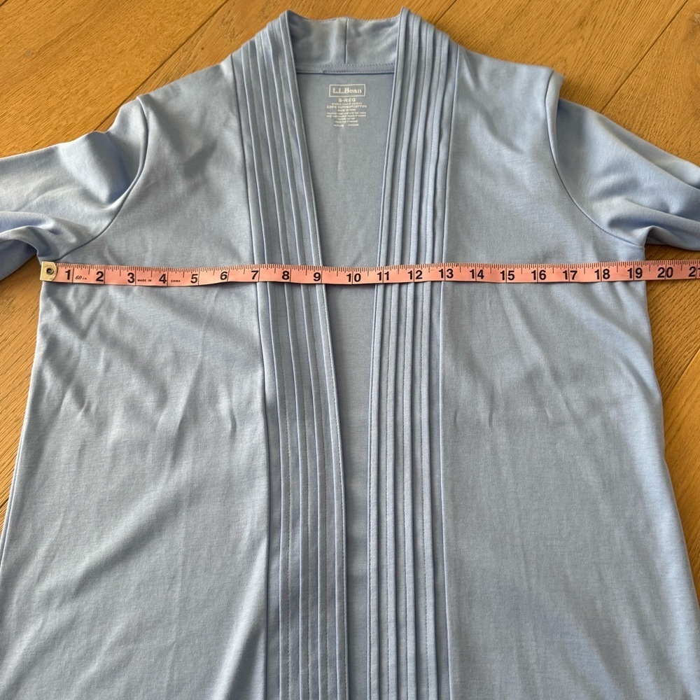 L.L. Bean Open Front Blue Cardigan Small - Picture 3 of 6